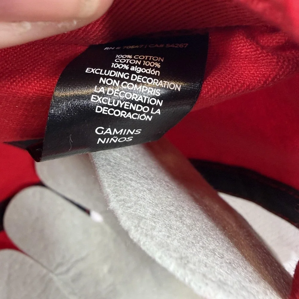Nebraska Cornhuskers Hat Cap Strap Back Kids‎ Red White Black 47 Clean Up NWOT